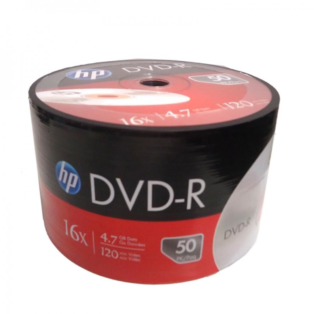 100-Pack HP 16X Logo DVD-R DVDR Blank Disc Media 4.7GB Bulk Pack