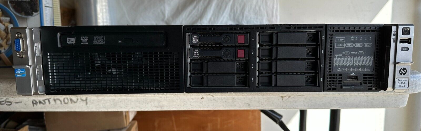 HP Proliant DL380p Generation 8 Rack Mounted Server