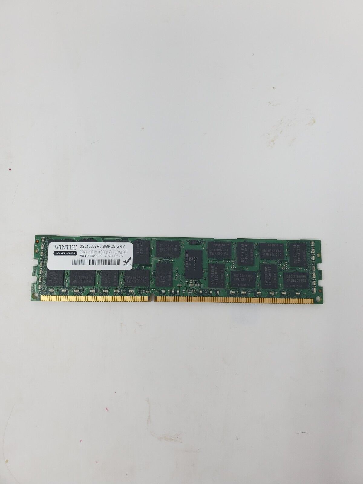 WINTEC 8GB DDR3L 1333MHz ECC 1.36V Server RAM 3SL13339R5-8GPD8-GRM