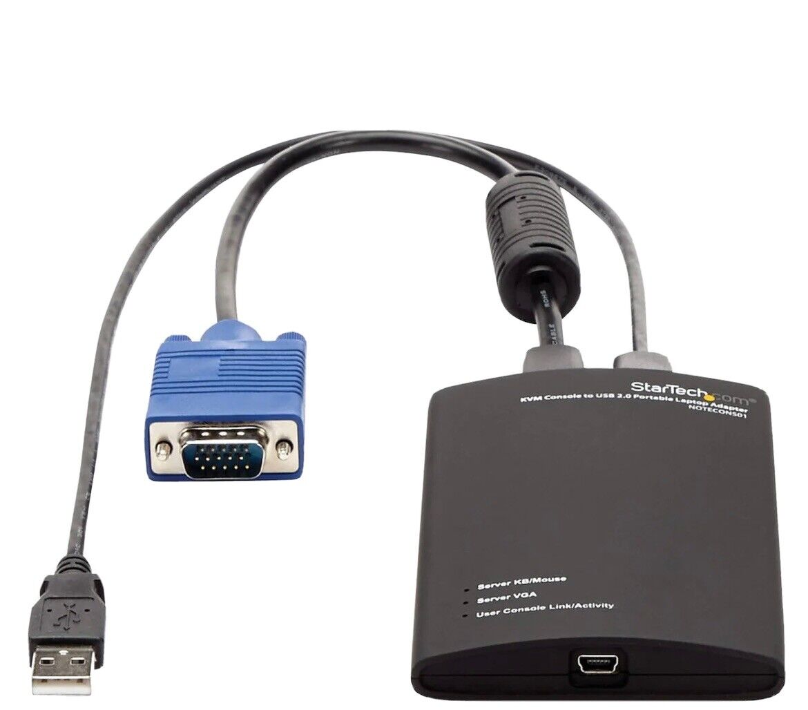 StarTech KVM Console to Laptop USB 2.0 Portable Crash Cart Adapter