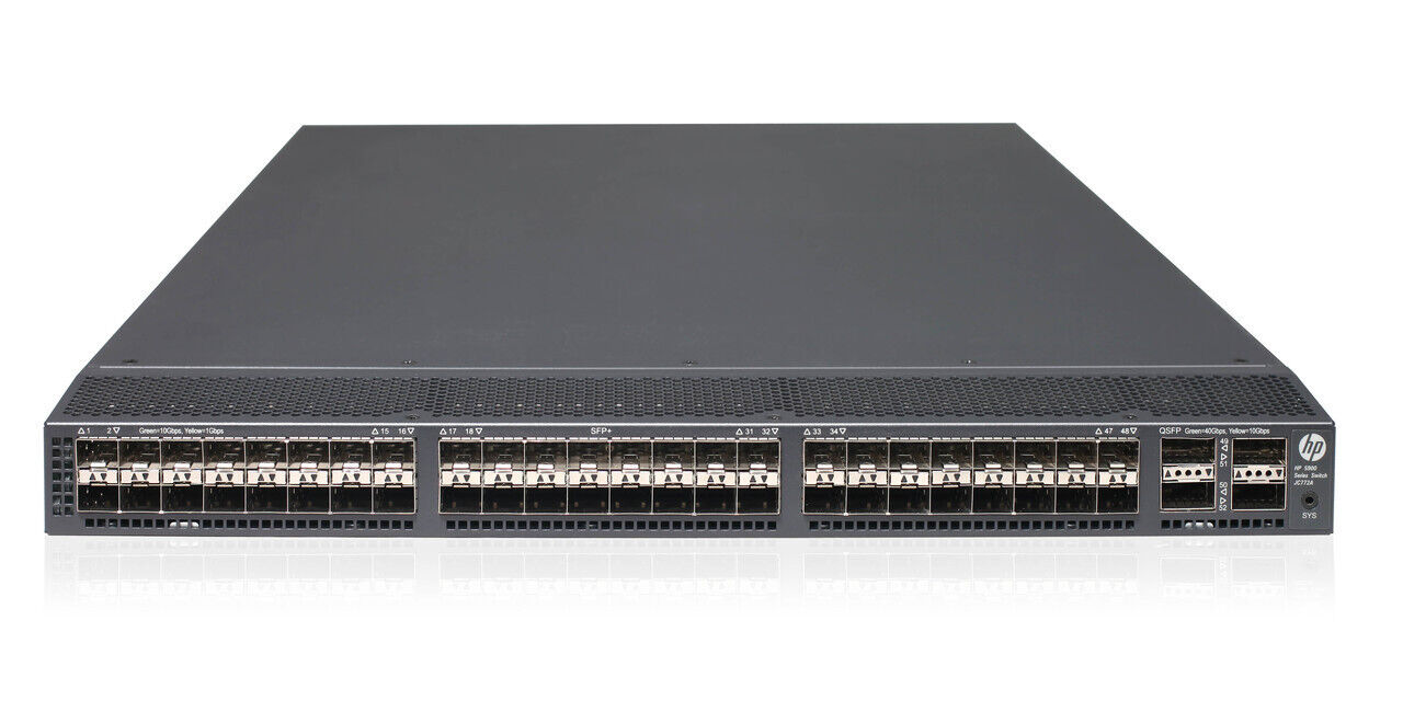 HPE 5900AF-48XG-4QSFP+ 48x Port XG 4x QSFP+ Layer3 Switch JC772A New - Open Box