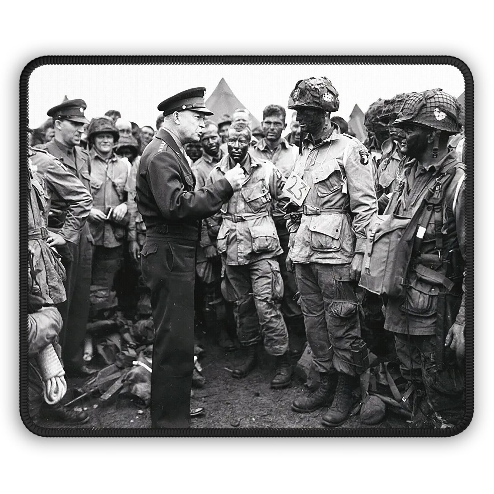 D-Day - Dwight D. Eisenhower 101st Airborn - WWII History Buff - Mouse Pad