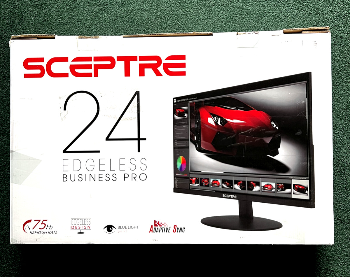 Sceptre Edgeless Business Pro 24 inch Widescreen LED Monitor E248W-19203R - NEW