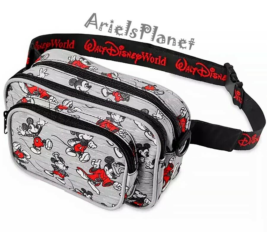 Walt Disney World Parks Mickey Mouse All Over Sketch Fanny Pack Bag