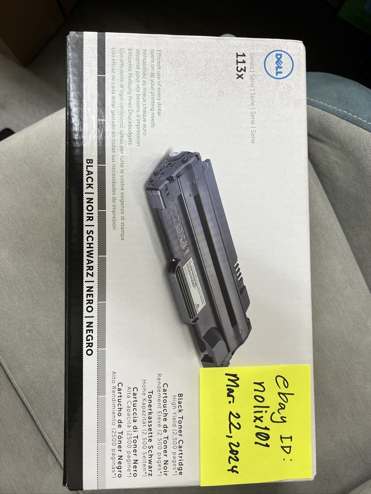 New Genuine Sealed Dell 113X Series Black High Yield Toner 2,500 Pages 2MMJP