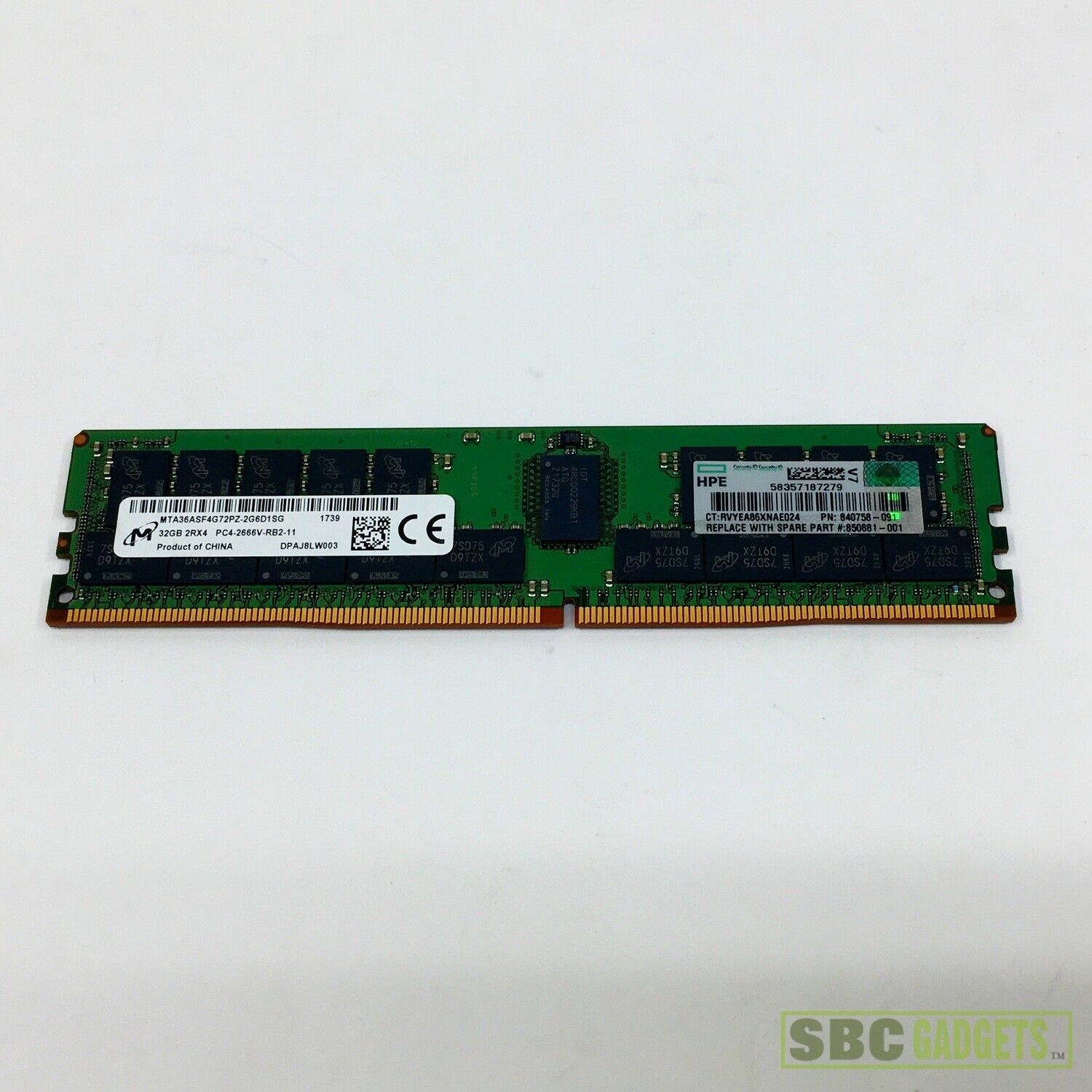 Micron MTA36ASF4G72PZ-2G6D1 2RX4 32GB DDR4 PC4-2666V ECC Server Memory