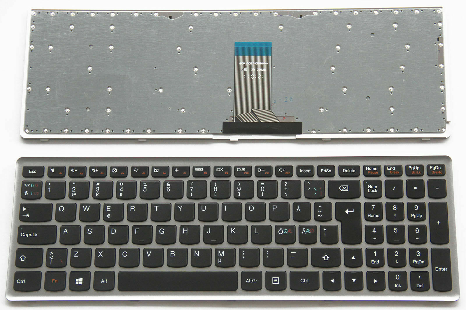 Nordic Norwegian Swedish Finnish Keyboard for Lenovo Ideapad U510 Z710 T6A1-Nod