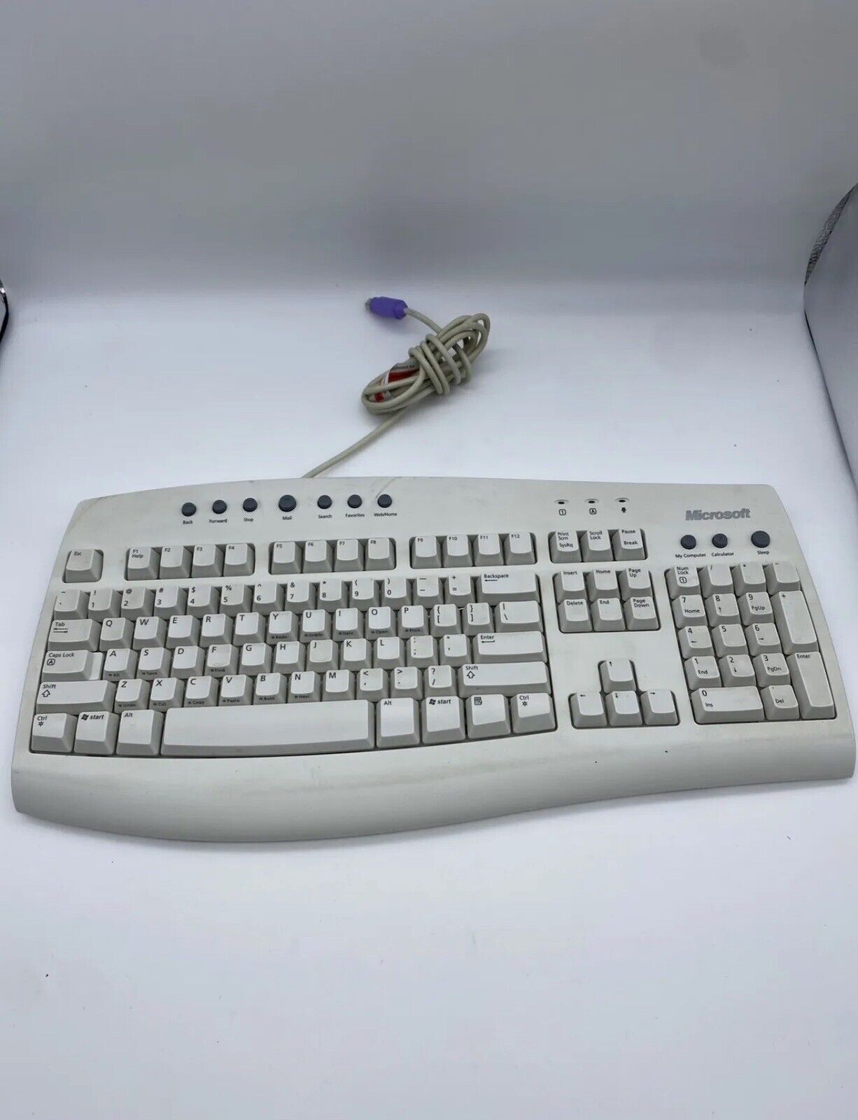 Vintage Microsoft Internet Keyboard RT9443 PS2 (Q)