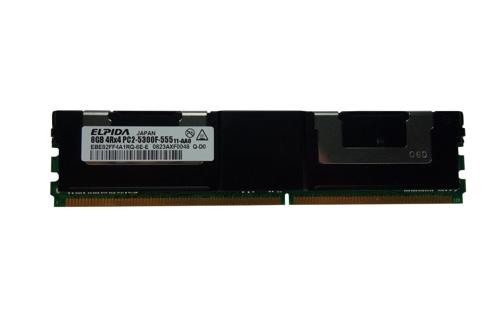 Elpida 8GB DDR2-667 PC2-5300F 4Rx4 ECC 240Pin FBDIMM EBE82FF4A1RQ-6E-E