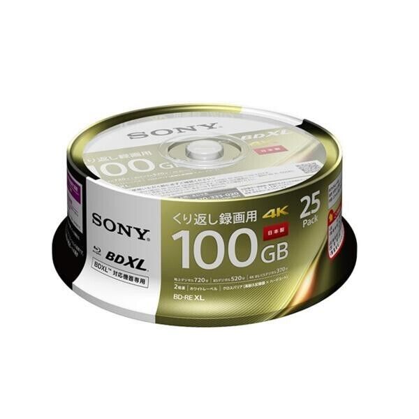 SONY Blu-ray Disc 25 Packs 100GB 2X Speed BD-RE XL 25BNE3VEPP2