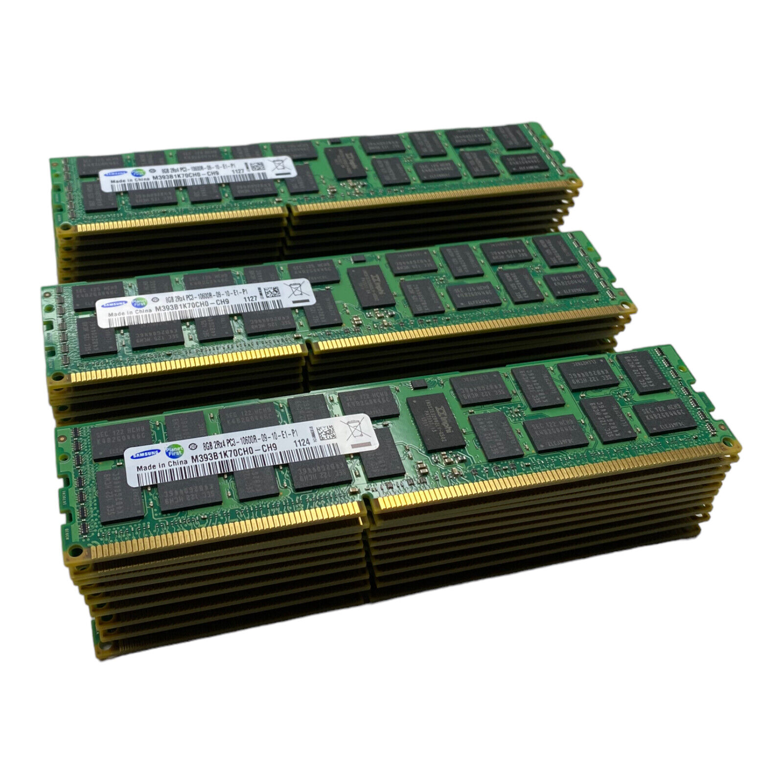 Lot of 32 Samsung PC3-10600R-09-10-E1-P1 DDR3 8GB RAM Server Memory
