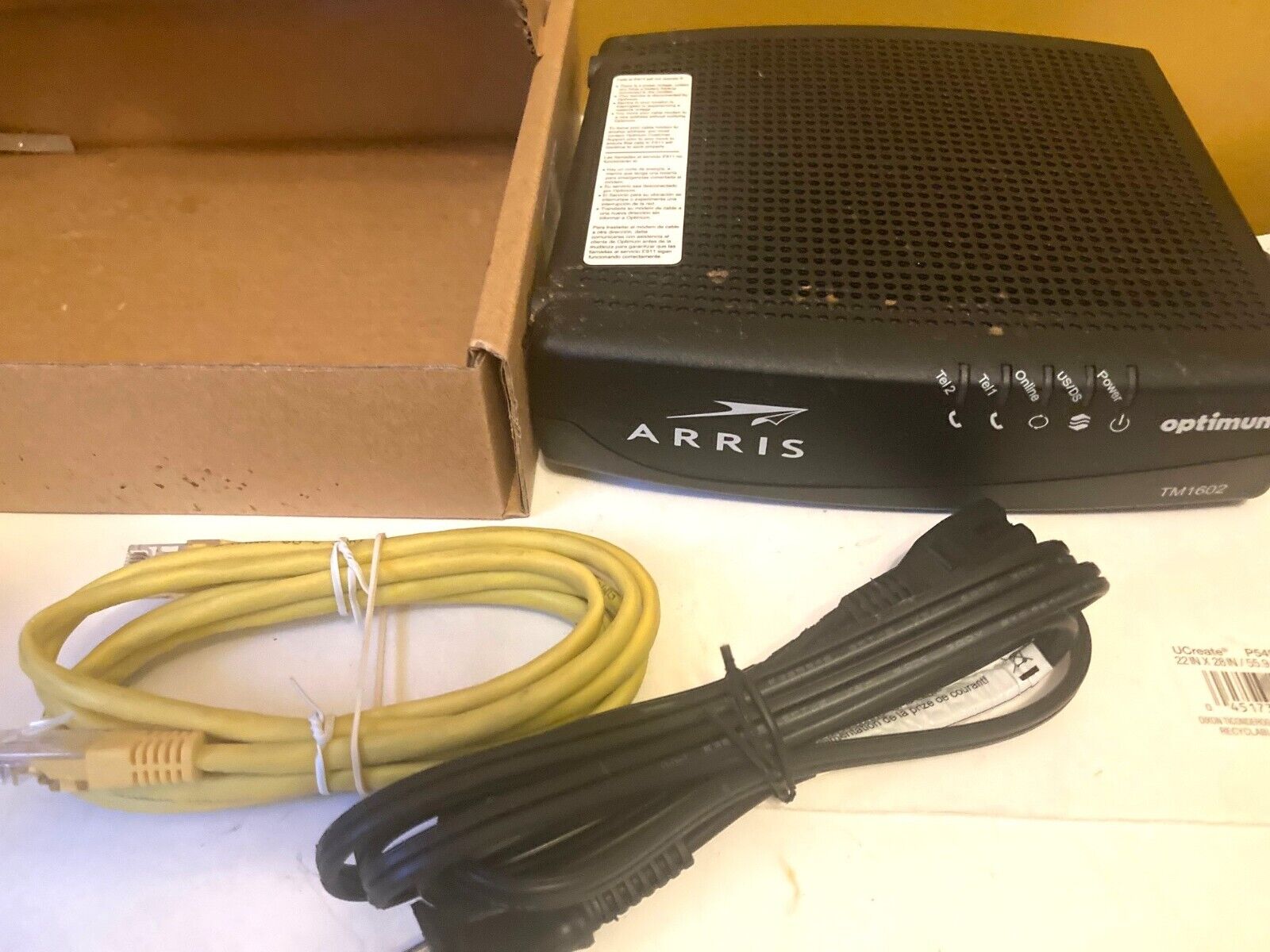 Arris TM1602A Docsis 3.0 Optimum  Touchstonr Telephony Cable Modem New in Box