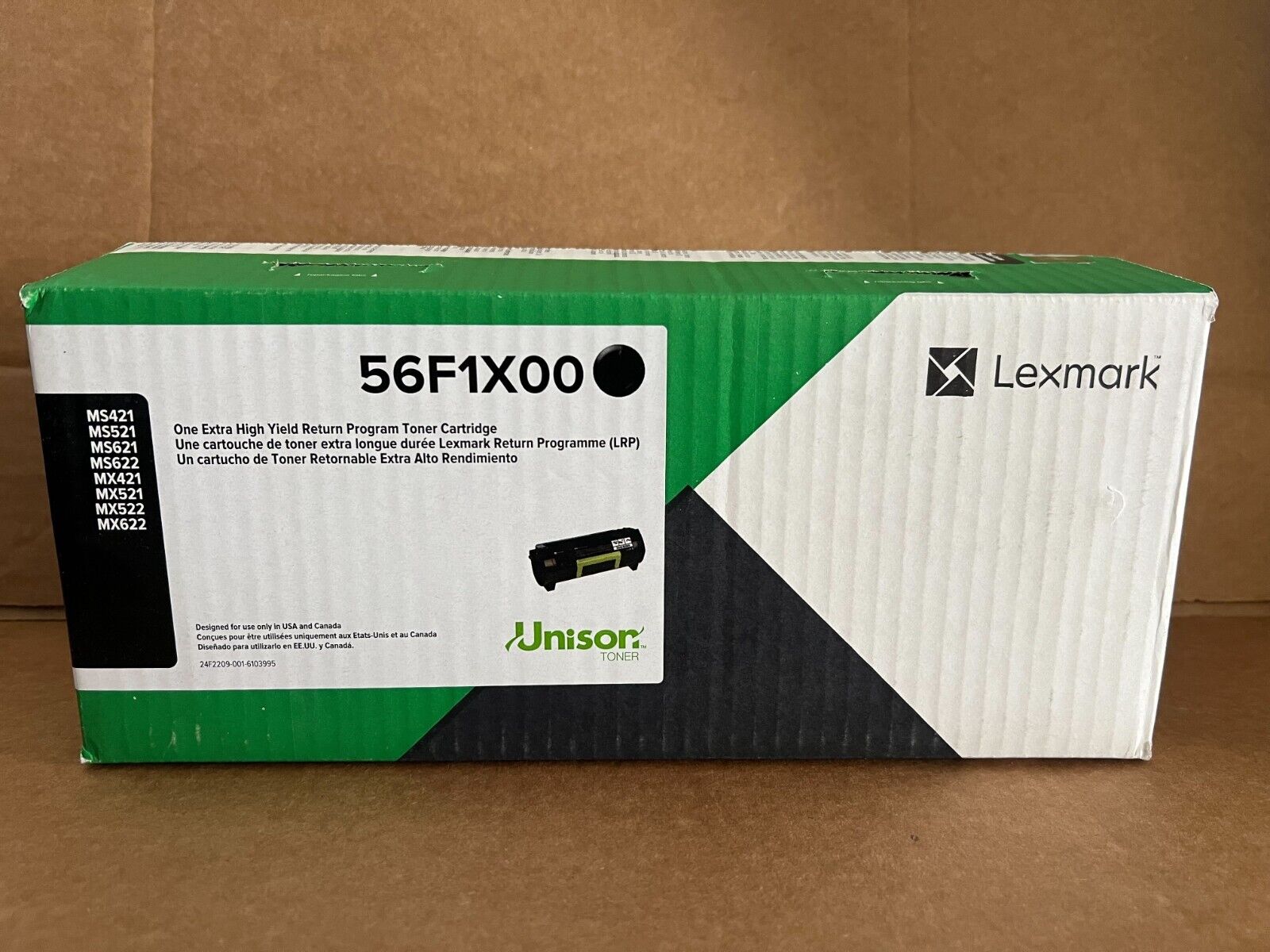 Lexmark 56F1X00 Black Extra High Yield Toner - NEW FACTORY SEALED - SHIPS FREE