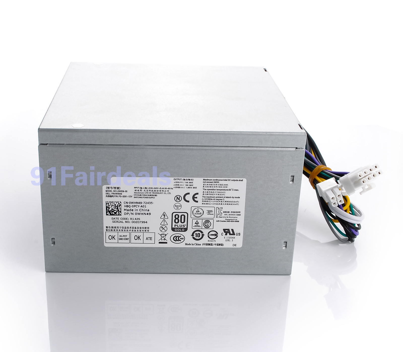 For Dell Precision T3620 T130 290W Power Supply 8+4Pin HYV3H 0HYV3H