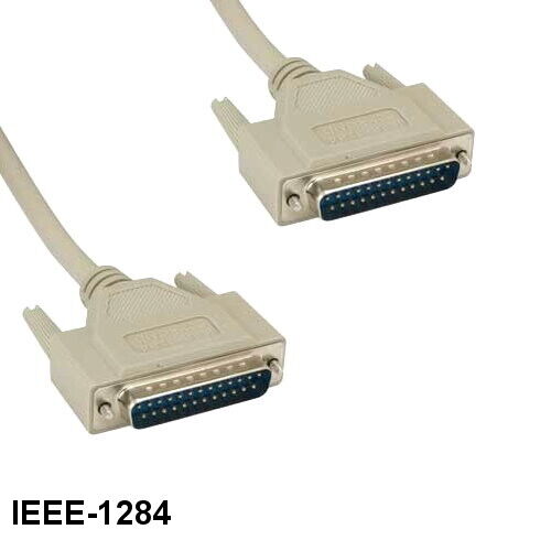 Kentek 6' Feet IEEE-1284 DB25 Bi-Directional Parallel Printer Data Cable Cord