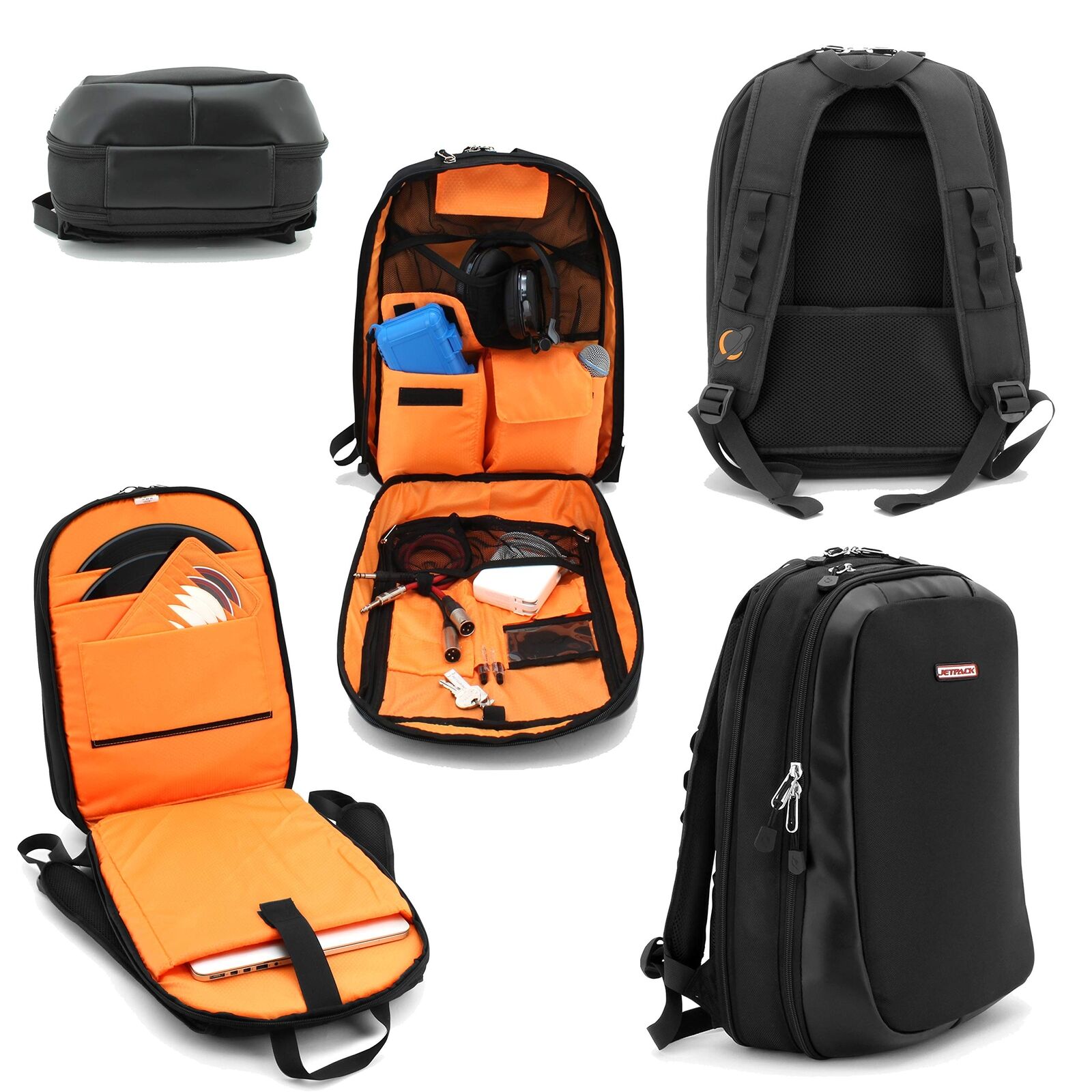 Slim Backpack for DVS, Mobile, or Club DJ Gig Set, Bag Carry Laptop, Stand, T...