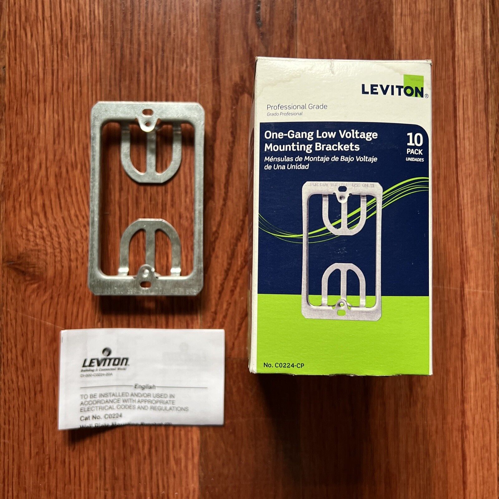 Leviton C0224-CP ONE-Gang Low Voltage Mounting Brackets (Qty: 10 - Lot Deal)