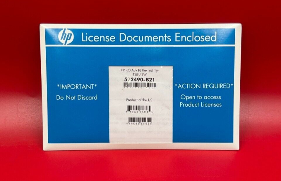 HPE Integrated iLO Lights Out Edition Advance Blade Flexible License 512490-B21