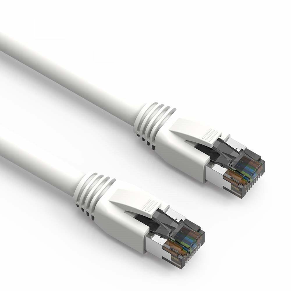 SF Cable Cat8 Shielded (S/FTP) Ethernet Cable, 3 feet - White