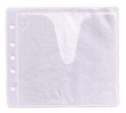 CD Double-sided Refill Plastic Sleeve White Lot