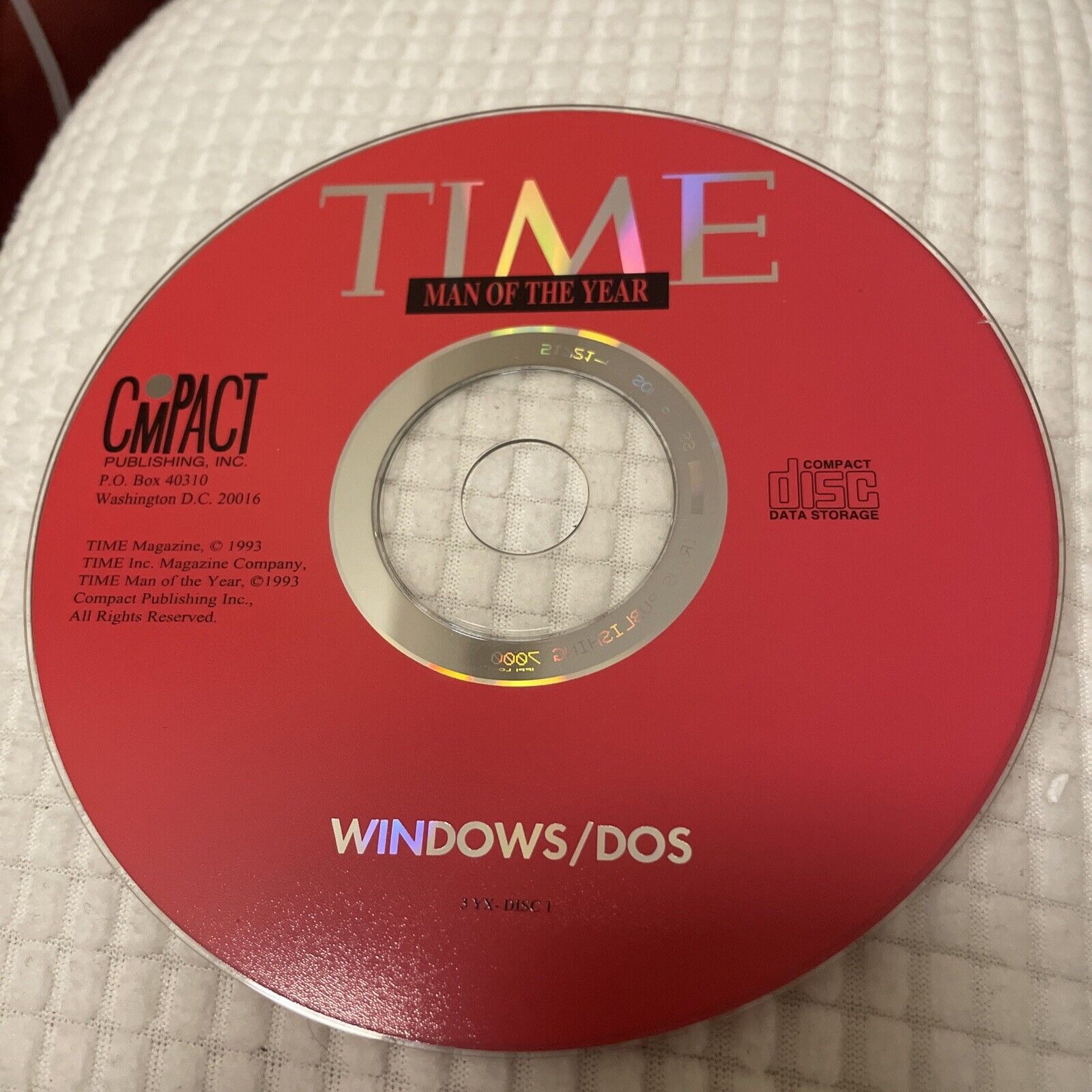 VINTAGE TIME MAGAZINE MAN OF THE YEAR CD-ROM WINDOWS DOS 1993 RARE