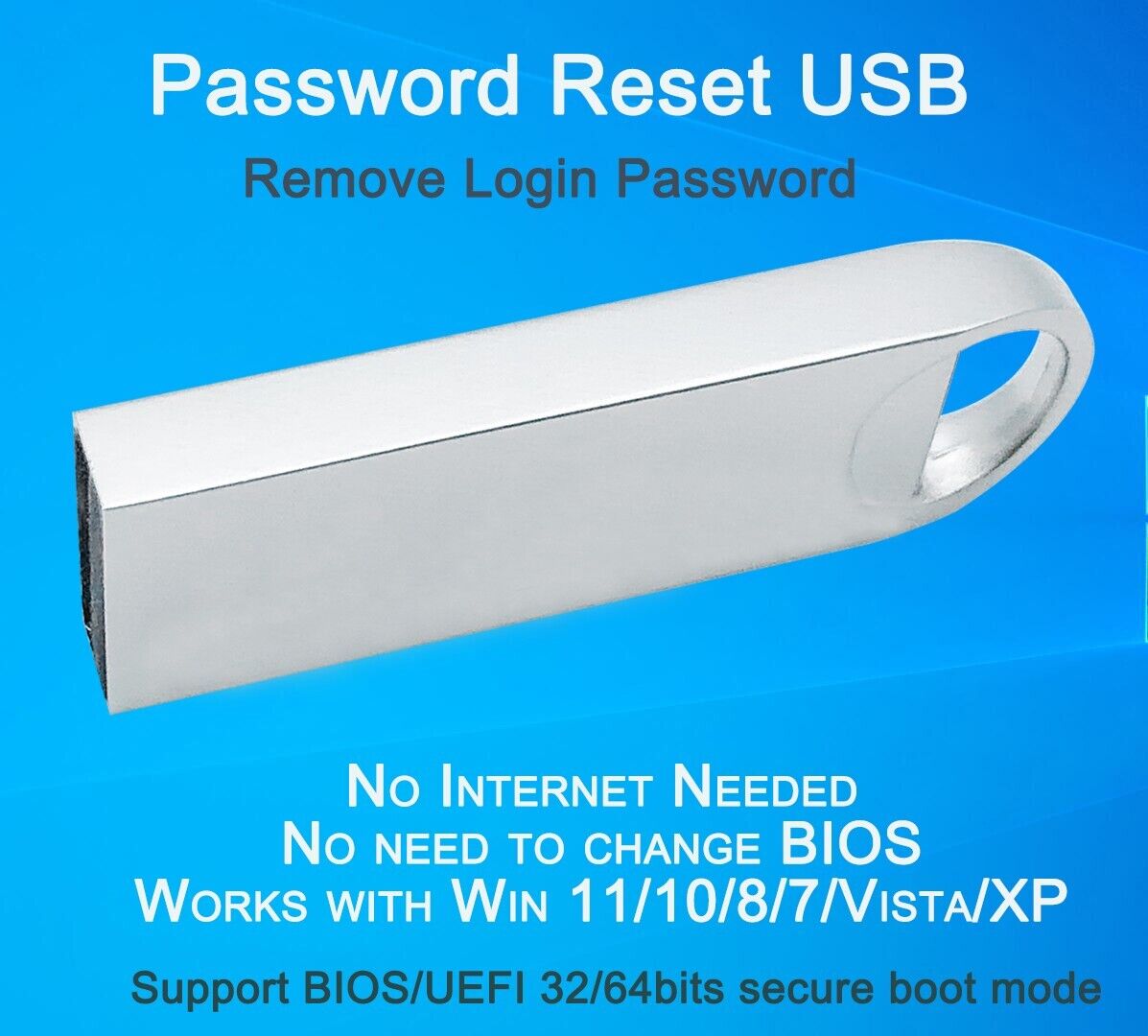 Password Reset Recovery USB for Windows 10,8,7,Vista,XP,11,Remove Login Password