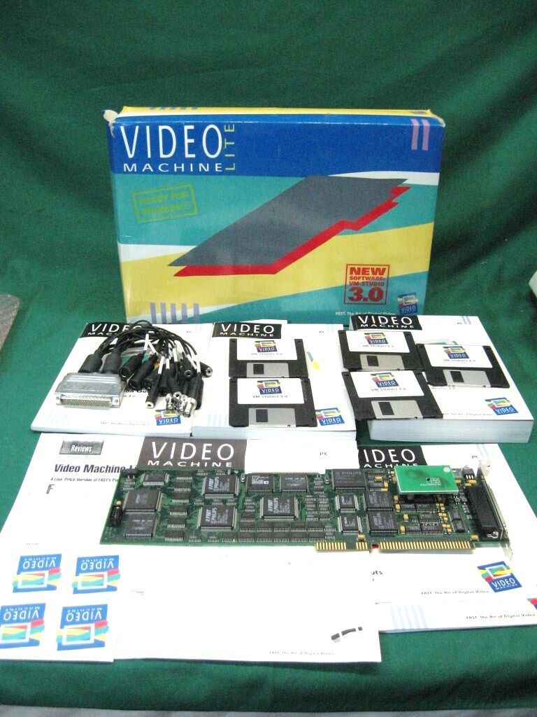 Rare Vintage Video MachineLlite 50130 Video Editing Manuals, PC Card, Connector
