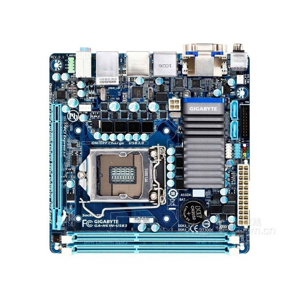 For Gigabyte GA-H61N-USB3 1155 interface H61 mini motherboard with HDMI DVI
