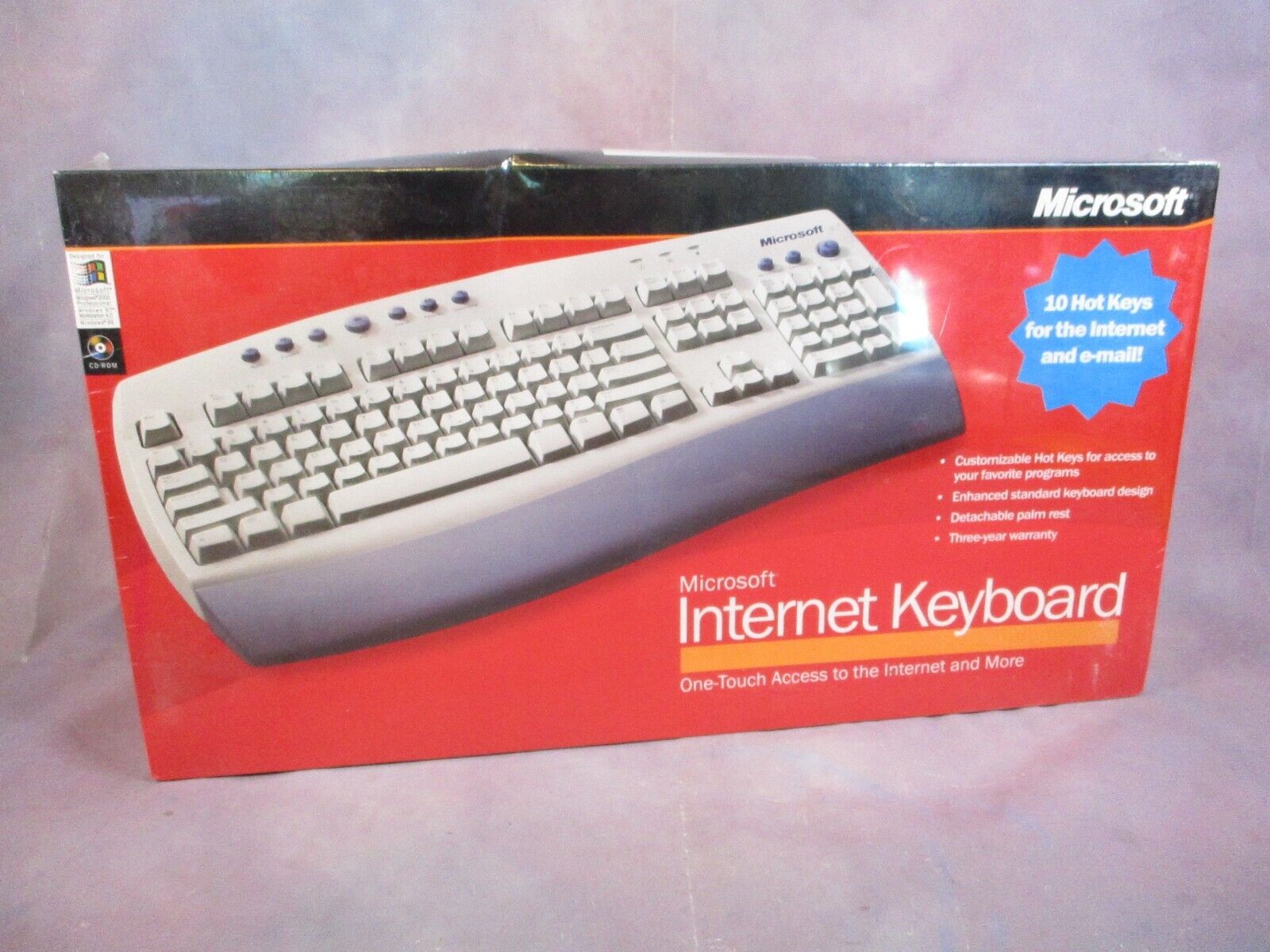 Microsoft Internet Keyboard: Vintage Windows 95/98/2000/XP Y2K Hardware PS/2 NEW