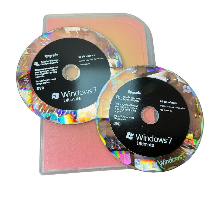 Microsoft Windows 7 Ultimate Upgrade 32 & 64 Bit DVD Retail Box