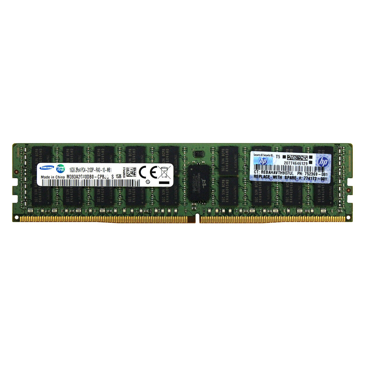 HP 16GB DDR4-2133 RDIMM 726719-B21 726719-S21 774172-001 752369-081 Memory RAM