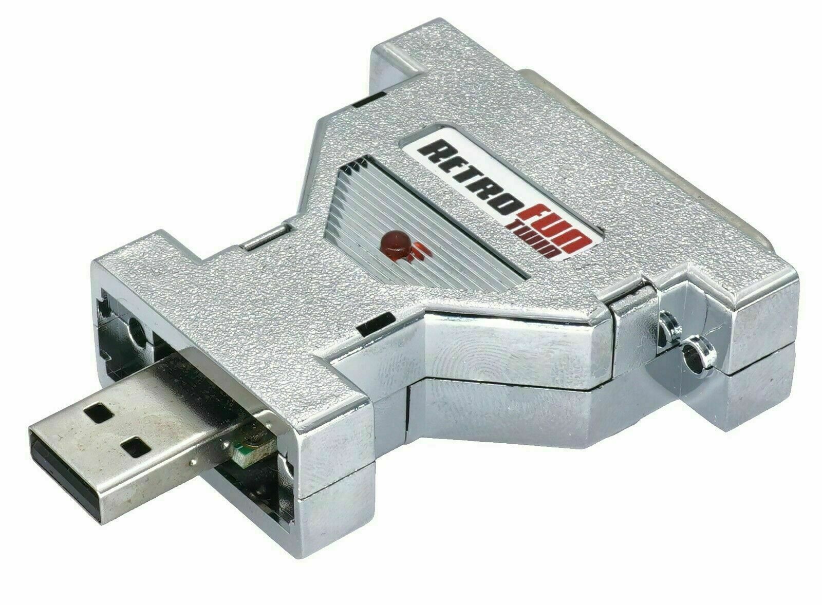 RetroFun Twin - Connect 2xRetro joysticks to PC Amiga Atari Commodore C64 C128
