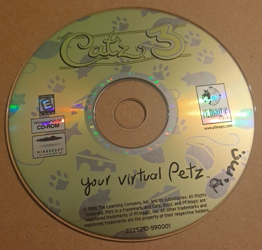 Catz 3 Windows 95/98 CD-ROM PC disc Only - Rare