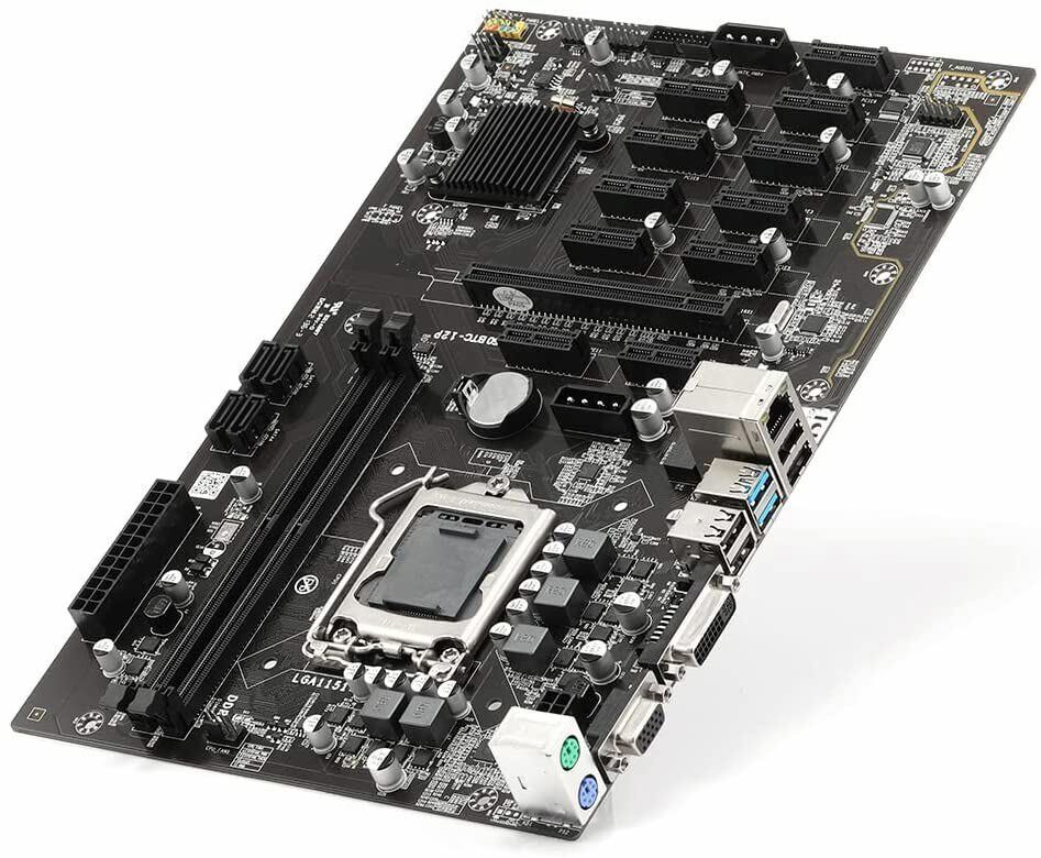 B250 Mining Motherboard 12X PCIE Graphics Card Slot DDR4 SATA3.0 BTC Motherboard