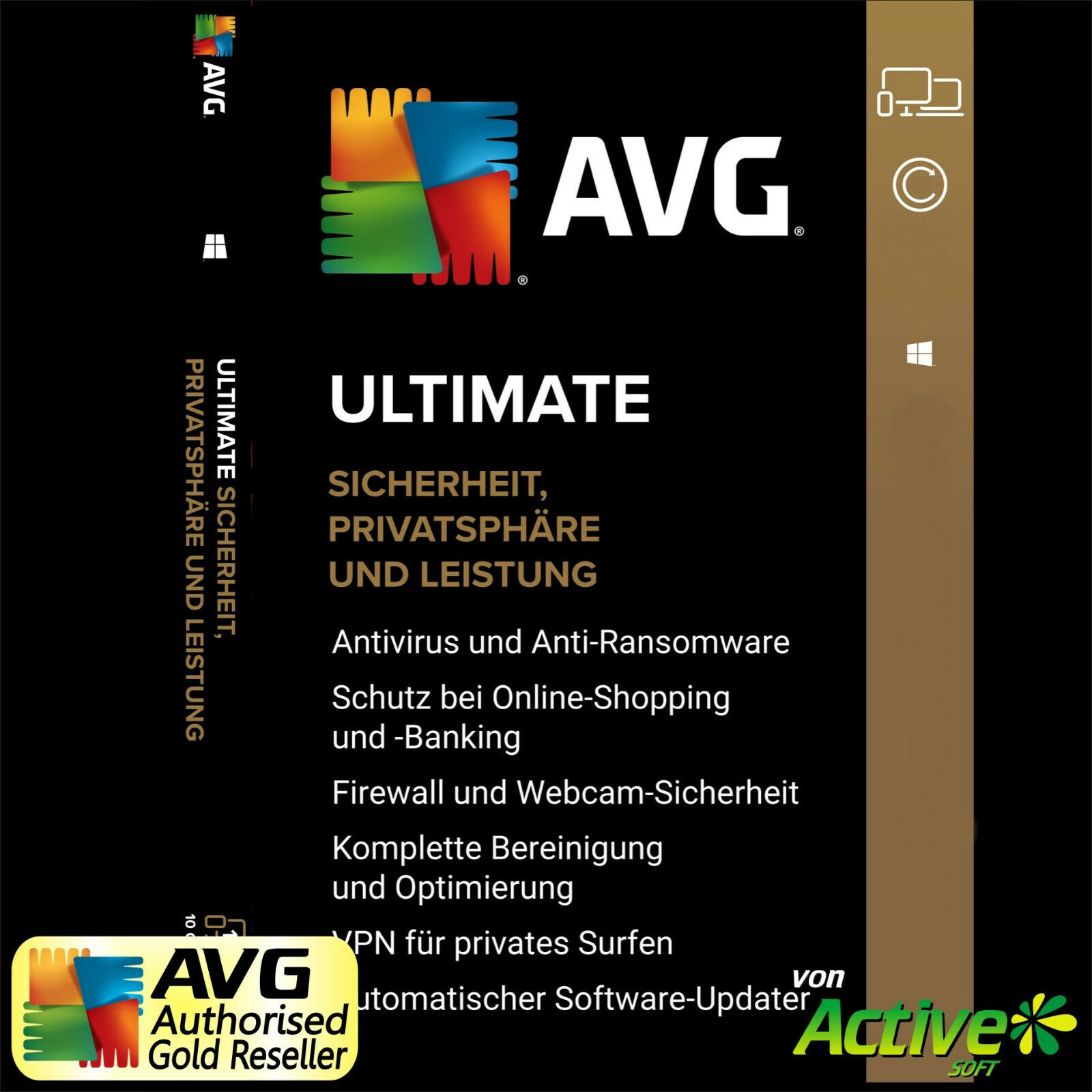 AVG ULTIMATE 2024 1 PC 1 Year | TuneUp, Internet Security, VPN, AntiTrack |2023