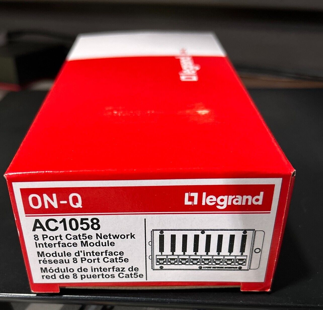 On-Q/Legrand AC1058 8-Port Cat5e Network Interface Module. Brand New