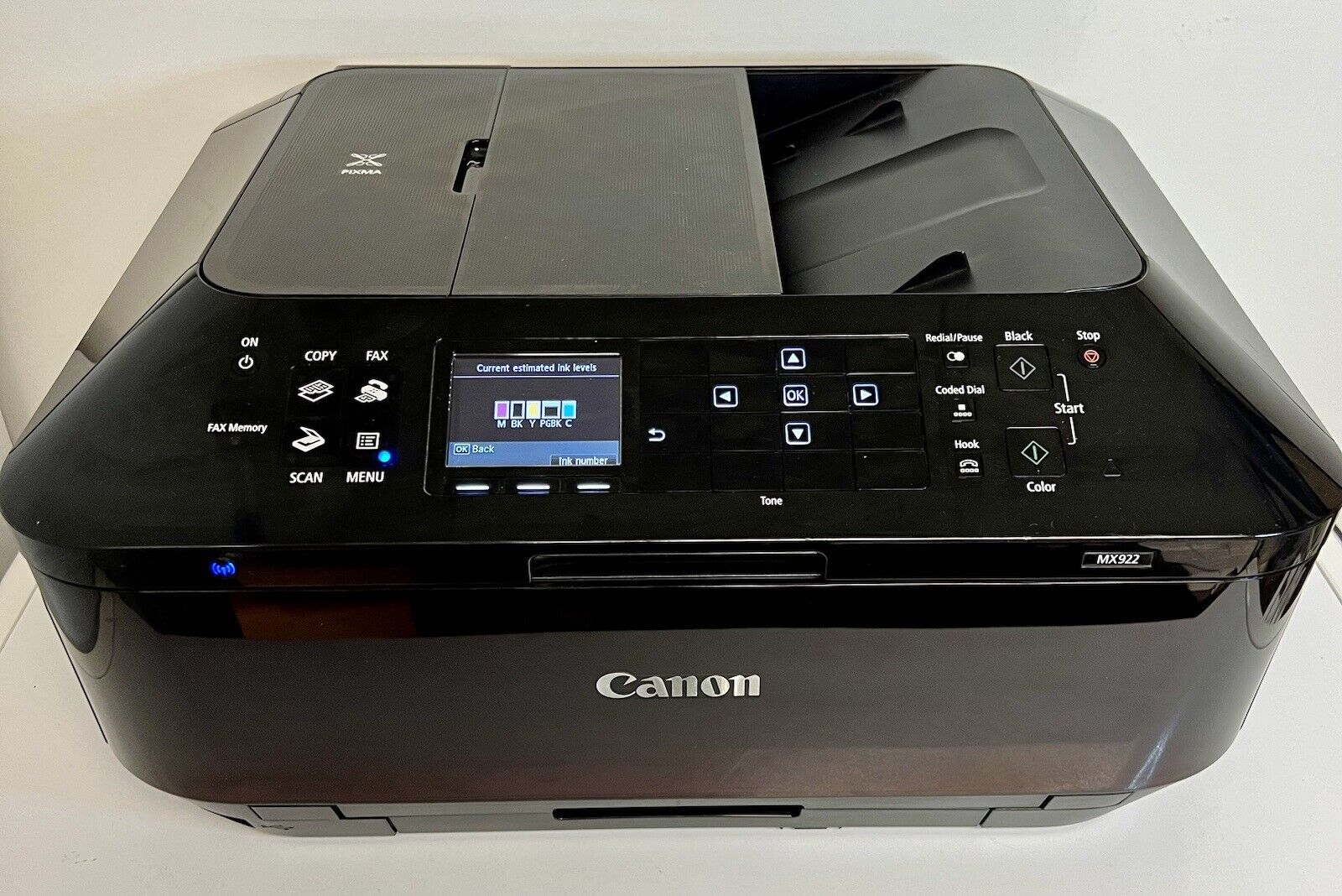 Canon PIXMA MX922  Color Inkjet Printer Copier Scanner FULL INK, Works Perfectly