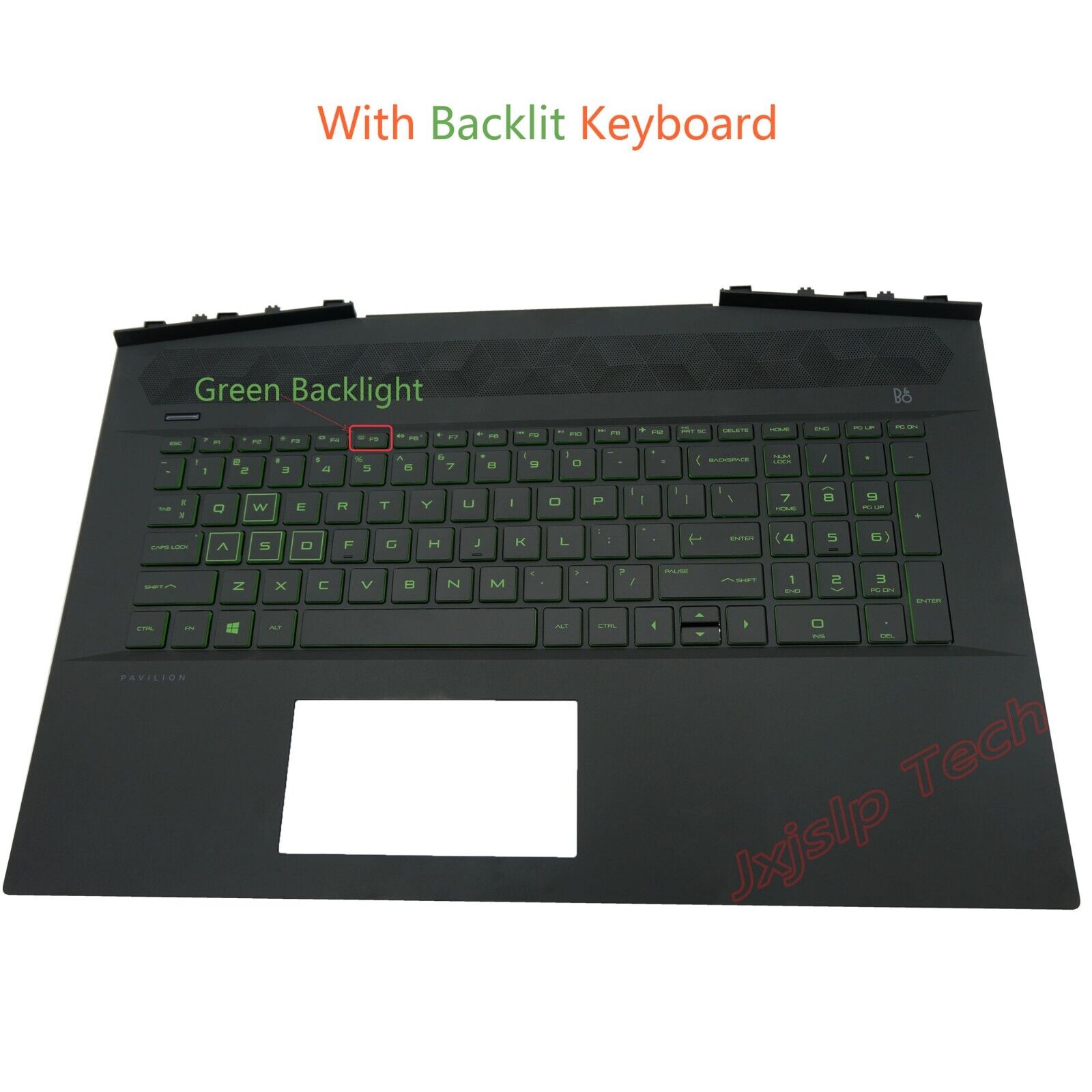 New For HP Pavilion Gaming 17-cd Palmrest Backlit US Keyboard L58645-001 Green