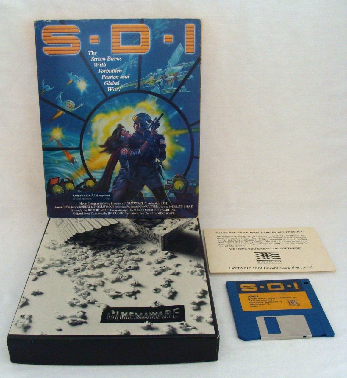 Vintage 1986 Commodore Amiga S.D.I Game And Box UNTESTED