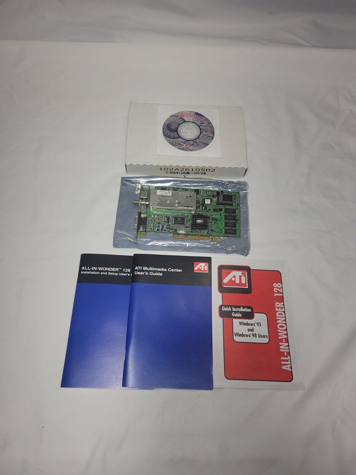 ATI All-In-Wonder Rage Theater 128 AGP Video Card W/Guides/Set-Up Disc/Box
