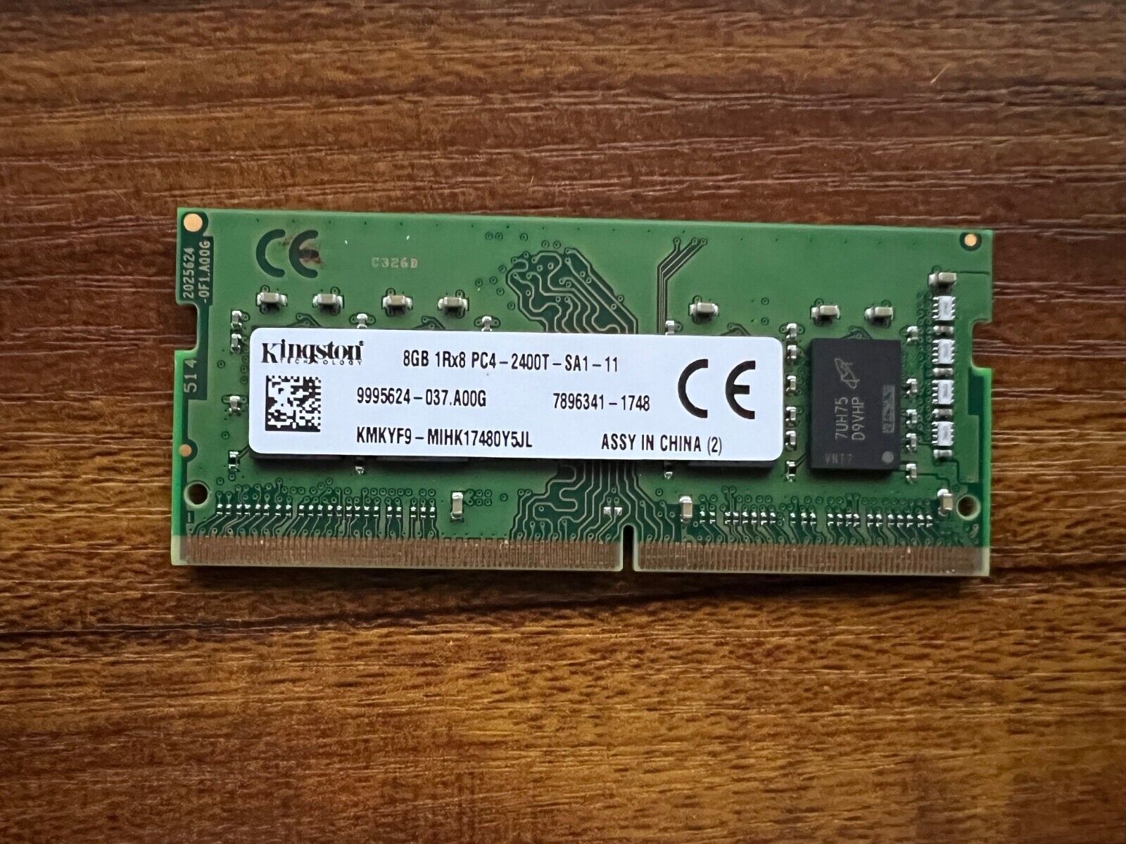 USED Kingston 8 GB (1x8GB) KMKYF9-MIH PC4-2400T Laptop Memory Ram 1Rx8