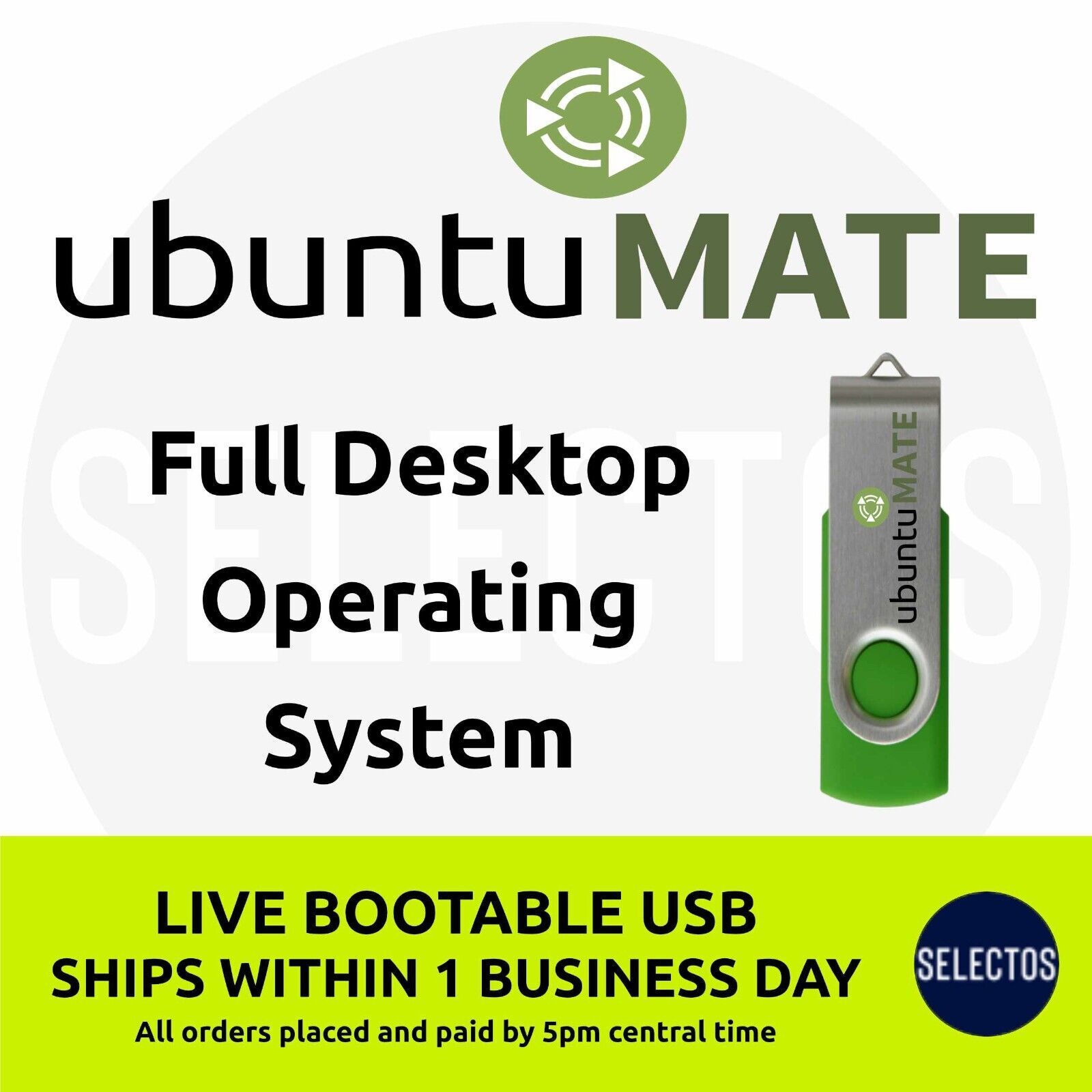 Ubuntu MATE 22.04 Jammy Jellyfish 64bit USB Boot / Live USB Replace Windows