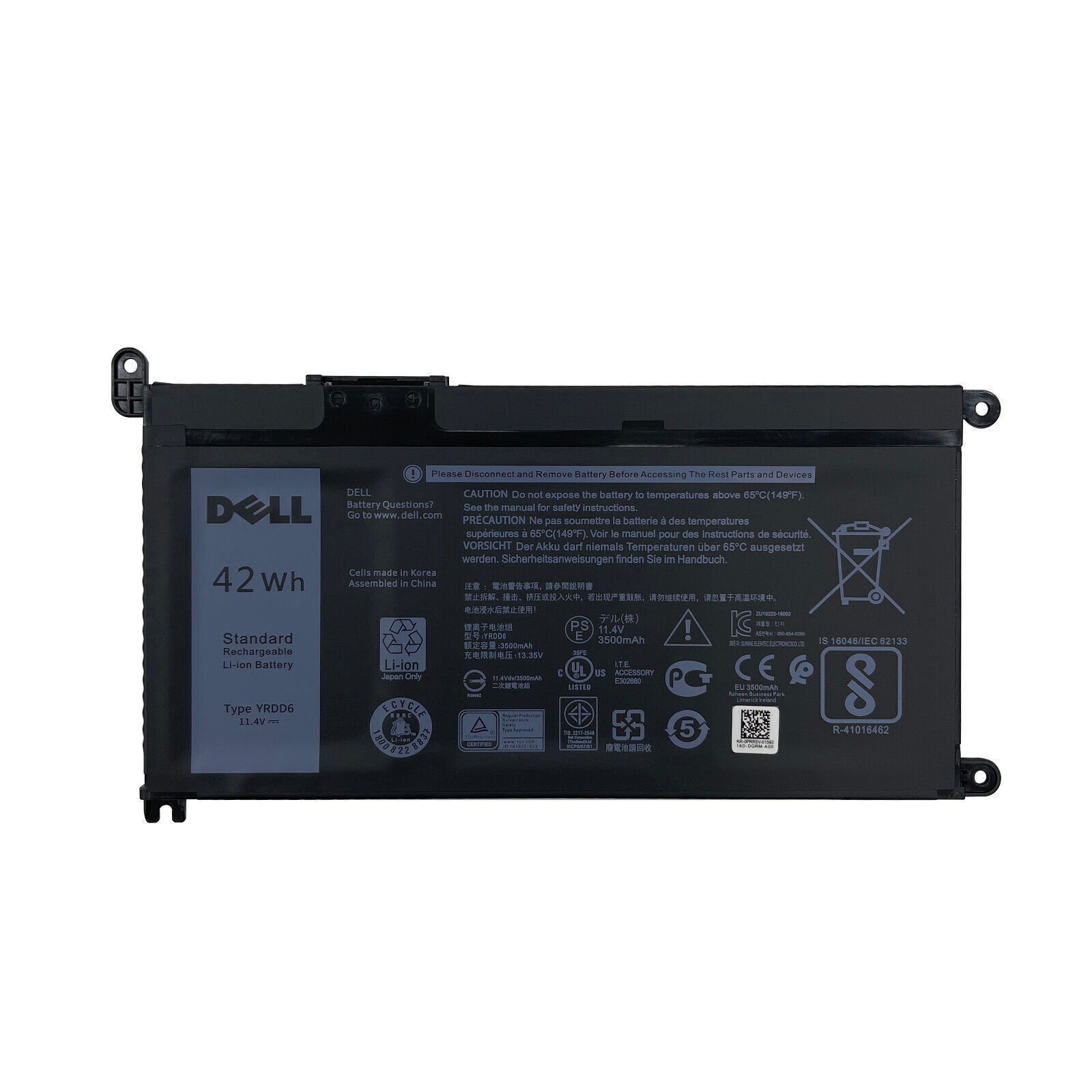 OEM Genuine 42wh YRDD6 Battery For Dell Inspiron 3493 3582 3583 3593 3793 VM732