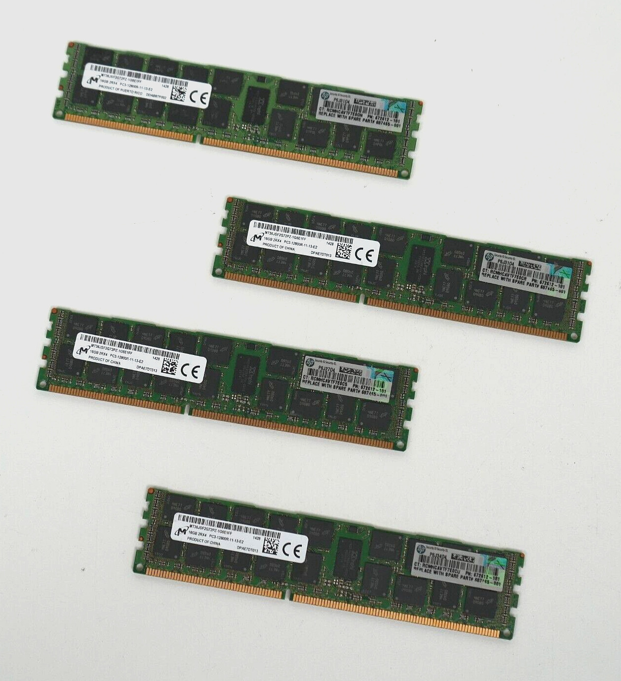 Micron MT36JSF2G72PZ-1G6E1FF 64GB (16GB x 4) DDR3 SDRAM Server Memory