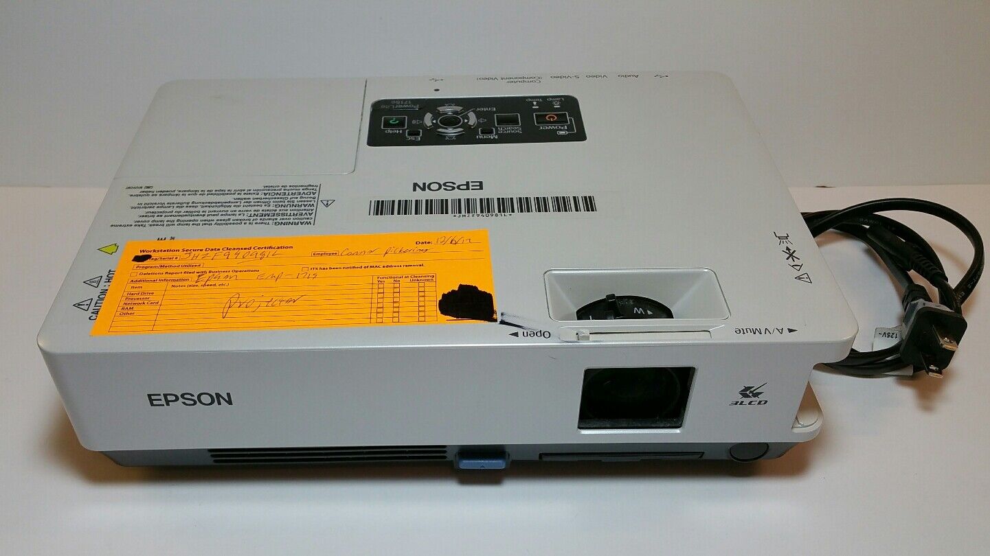 AS-IS - Epson PowerLite EMP-1715 Multimedia LCD Projector - PARTS OR REPAIR