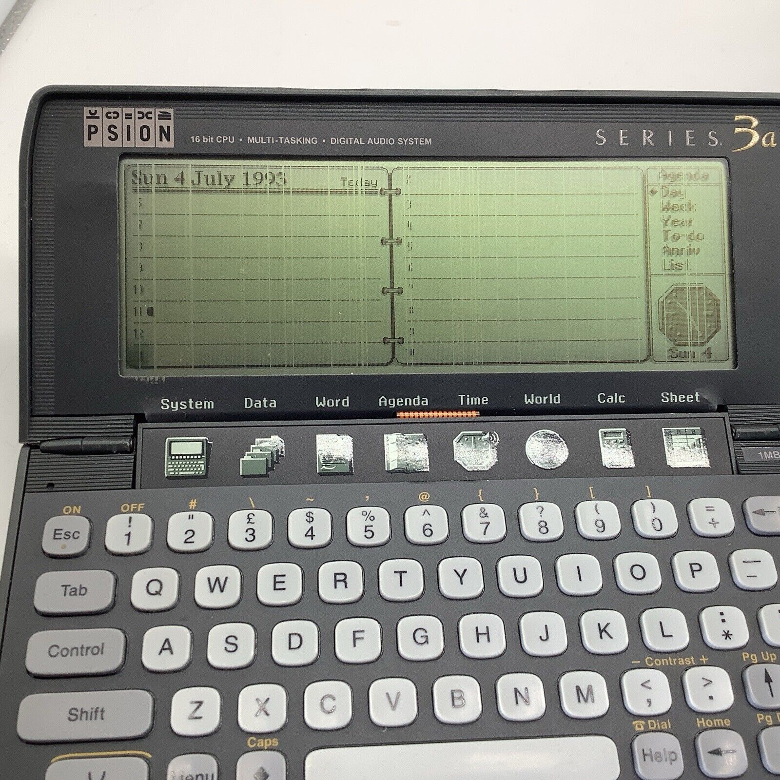 PSION Series 3a 1MB RAM Tested Working Lines On Screen Made In UK
