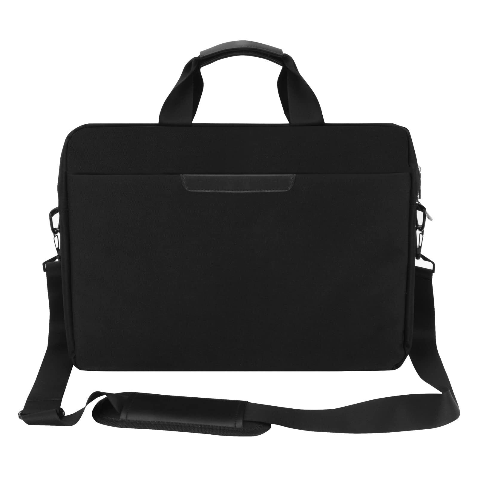 Premium Black Large Size17.318.4 Inch Laptop Briefcase With Crossbody Shoulder B