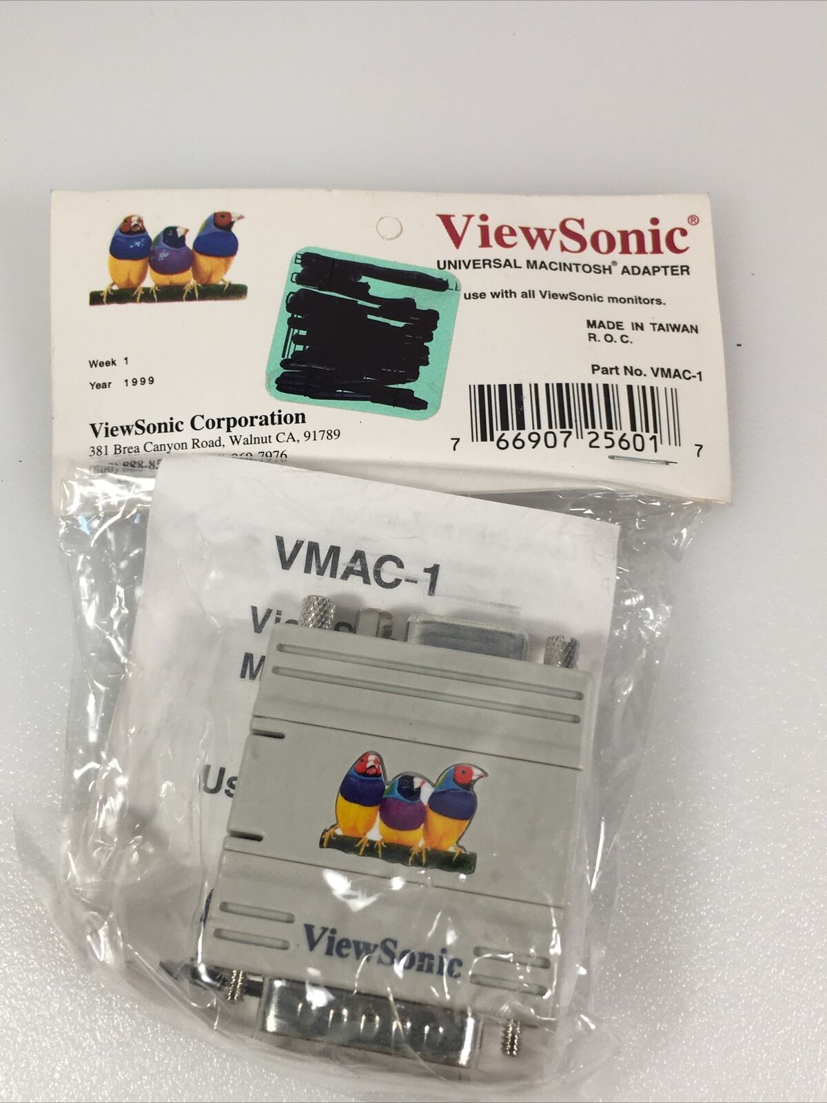 ViewSonic Apple Macintosh Adapter Universal Use W/ ViewSonic Monitor VMAC-1