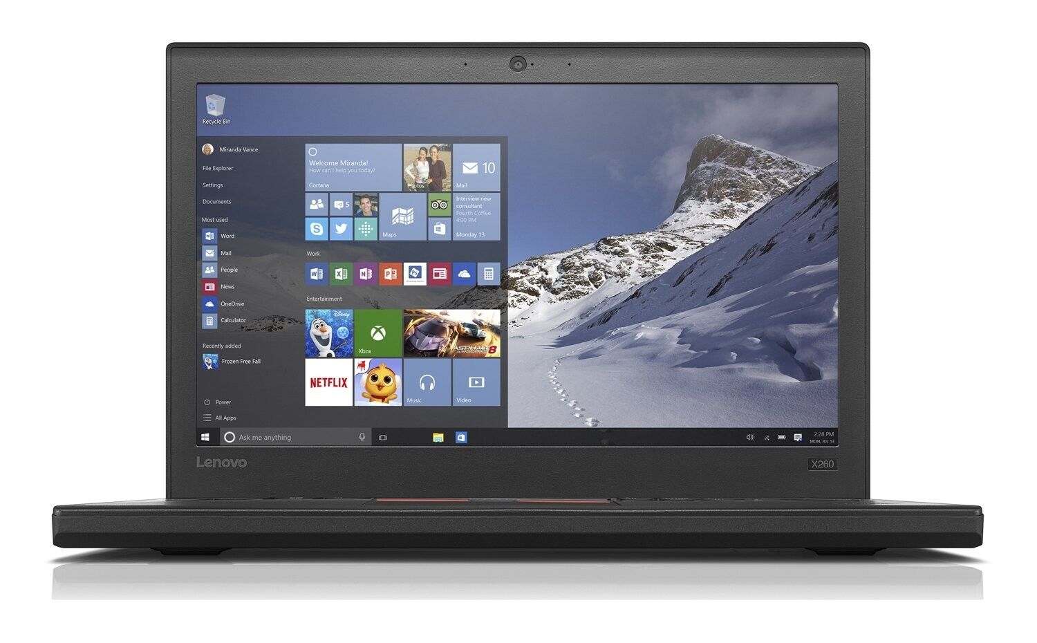 Lenovo ThinkPad X260 Laptop Computer 12.5” Core i5 8GB RAM 128GB SSD Windows 10