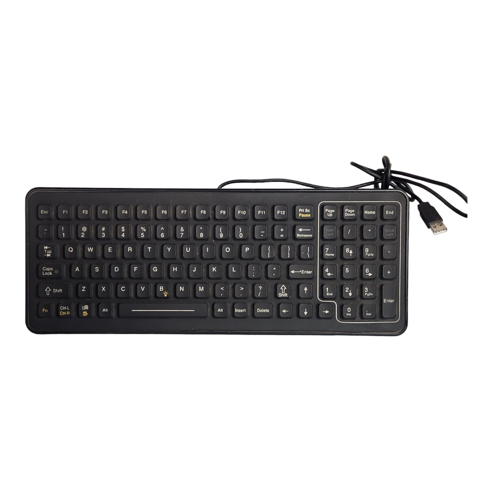 IKEY Slimkey Rugged Keyboard SLK-101-M-USB-3F Black NEMA 4X Waterproof *USED*